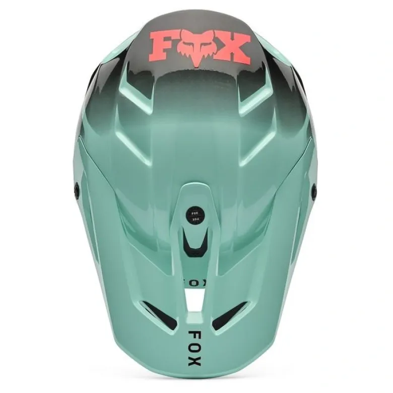 Kask cross FOX V3 DRIP TURQUOISE zielony czarny