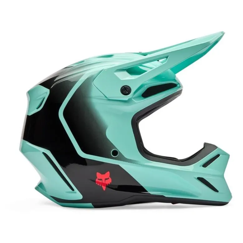 Kask cross FOX V3 DRIP TURQUOISE zielony czarny