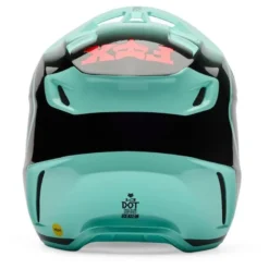 Kask cross FOX V3 DRIP TURQUOISE zielony czarny