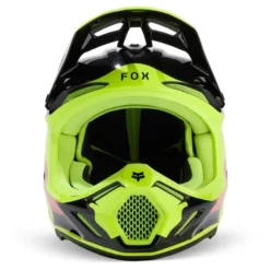 Kask cross FOX V3 REVISE RED/YELLOW żółty fluo czerwony czarny