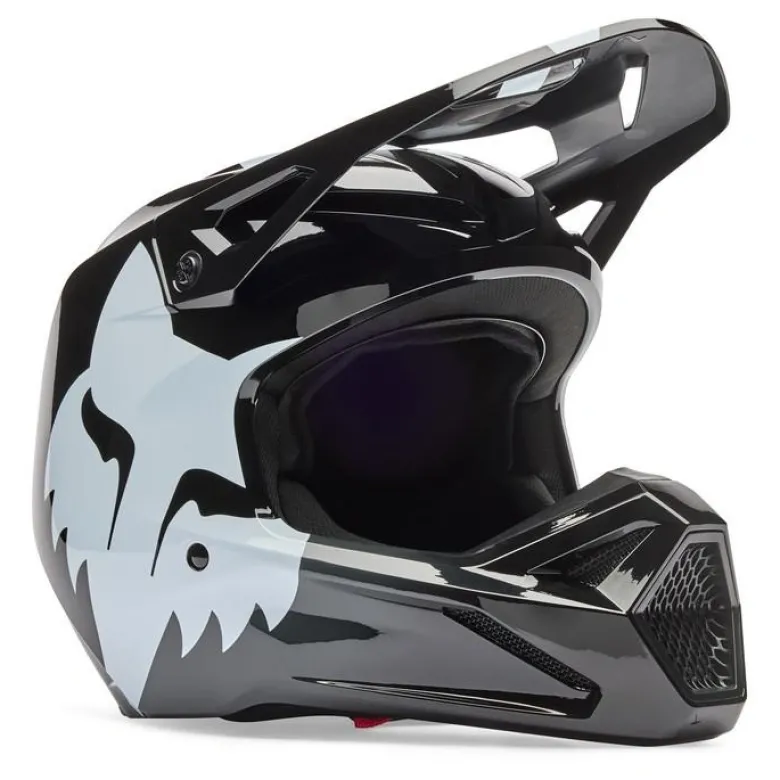 Kask cross FOX V1 SHIELD BLACK czarny
