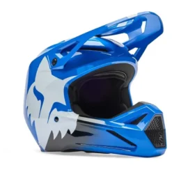Kask cross FOX V1 SHIELD BLUE niebieski biały