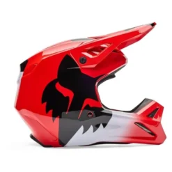 Kask cross FOX V1 SHIELD FLUO RED czerwony fluo czarny