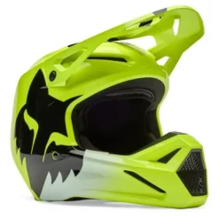 Kask cross FOX V1 SHIELD FLUO YELLOW żółty fluo czarny