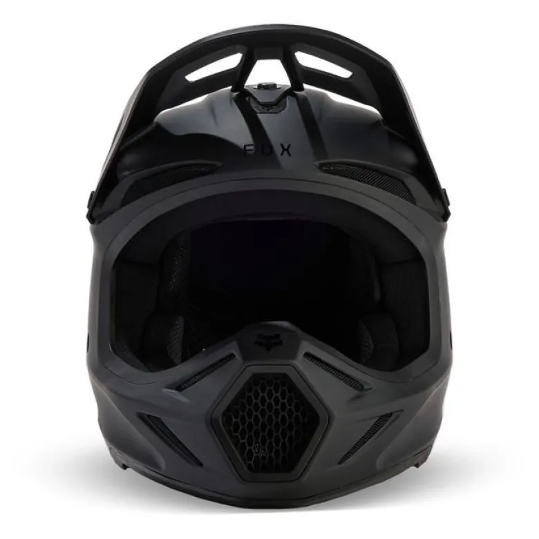 Kask cross FOX V3 SOLID BLACK MATT czarny mat