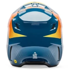 Kask cross FOX V3 TINE TWILIGHT niebieski żółty