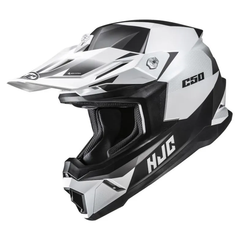 Kask cross HJC C50 SLIDE WHITE/BLACK biały czarny