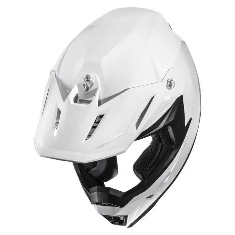 Kask cross HJC C50 SOLID PEARL WHITE biały