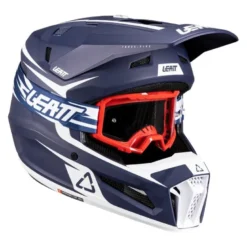 Kask cross z goglami dziecięcy LEATT KIT MOTO 3.5 JUNIOR BLUE niebieski