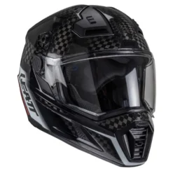 Kask cross z goglami LEATT KIT ADV 9.5 V25 CARBON czarny biały