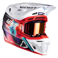 Kask cross z goglami LEATT KIT MOTO 8.5 ROYAL BLUE/RED niebieski czerwony