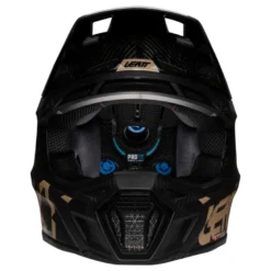 Kask cross z goglami LEATT KIT MOTO 9.5 V25 CARBON czarny złoty