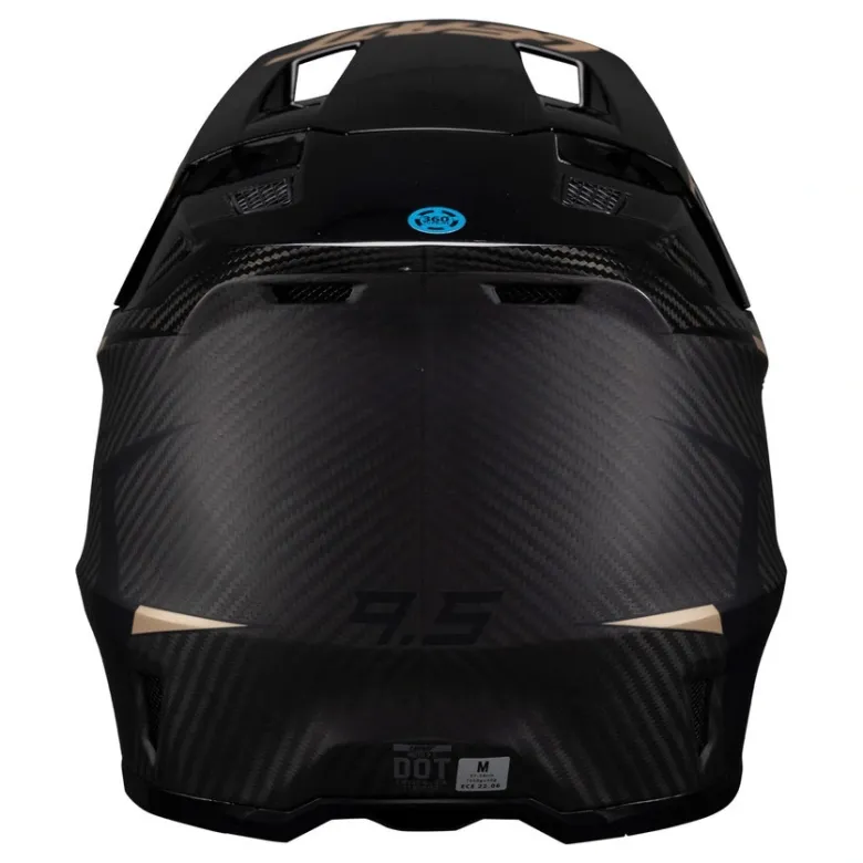 Kask cross z goglami LEATT KIT MOTO 9.5 V25 CARBON czarny złoty