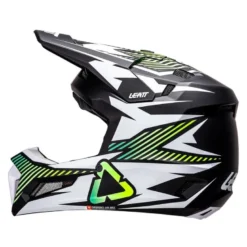 Kask cross z goglami LEATT KIT MOTO 3.5 STORM TEAL biały czarny żółty fluo