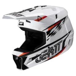 Kask cross z goglami LEATT KIT MOTO 3.5 V25 WHITE biały