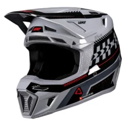 Kask cross z goglami LEATT KIT MOTO 8.5 GREY szary