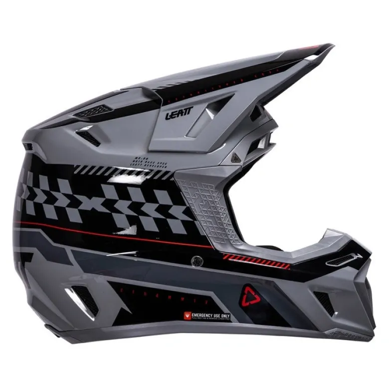 Kask cross z goglami LEATT KIT MOTO 8.5 GREY szary