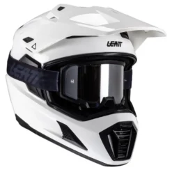 Kask cross z goglami LEATT KIT ADV 8.5 V25 WHITE biały