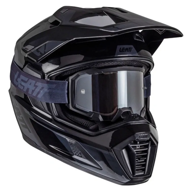 Kask cross z goglami LEATT KIT ADV 8.5 V25 STEALTH czarny