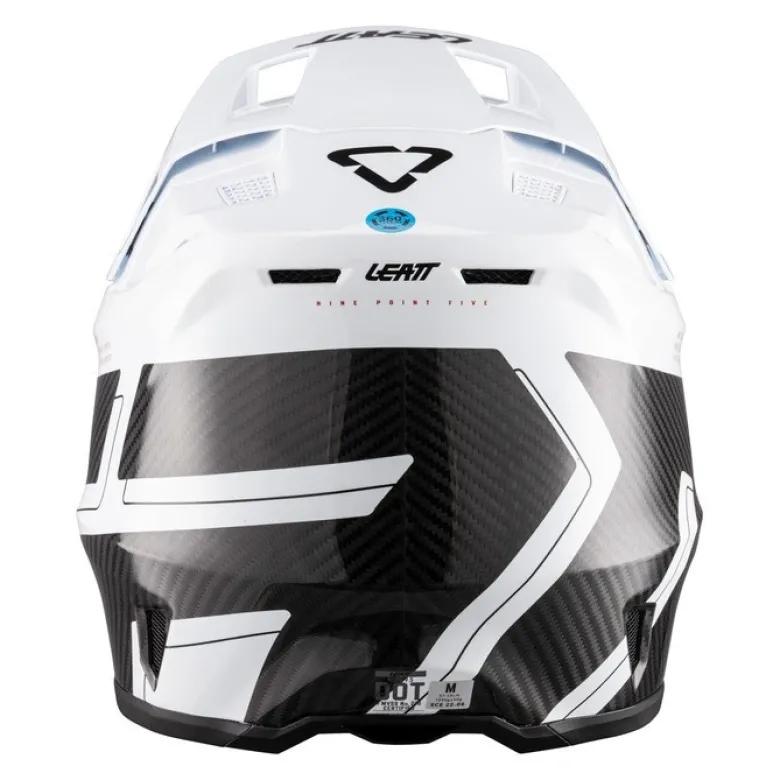 Kask cross z goglami LEATT KIT MOTO 9.5 CARBON WHITE biały