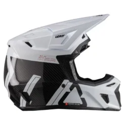 Kask cross z goglami LEATT KIT MOTO 9.5 CARBON WHITE biały