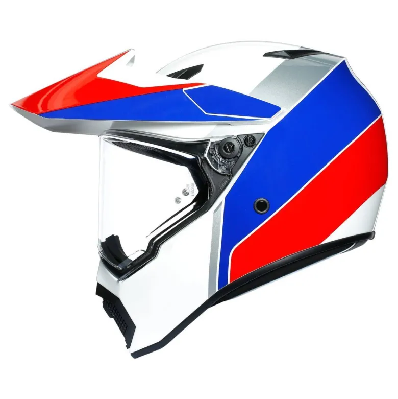 Kask integralny AGV AX9 ATLANTE WHITE/BLUE/RED biały niebieski czerwony