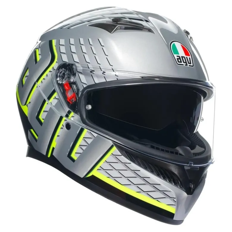 Kask integralny AGV K3 FORTIFY GREY/BLACK/FLUO YELLOW szary żółty fluo czarny