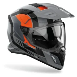 Kask integralny AIROH BANDIT HORN ORANGE MATT pomarańczowy szary czarny