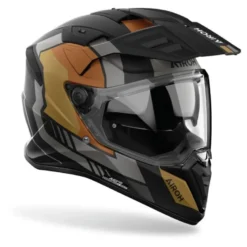 Kask integralny AIROH BANDIT HORN GOLD MATT złoty szary czarny