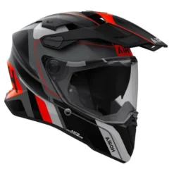 Kask integralny AIROH COMMANDER 2 SKIP ORANGE MATT czarny szary pomarańczowy