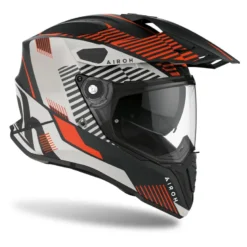 Kask integralny AIROH COMMANDER BOOST ORANGE MATT pomarańczowy szary czarny