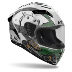 Kask integralny AIROH CONNOR ALLIGATOR GLOSS zielony biały