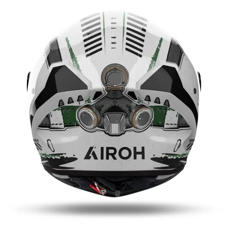 Kask integralny AIROH CONNOR ALLIGATOR GLOSS zielony biały