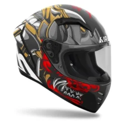Kask integralny AIROH CONNOR SAMURAI MATT szary złoty czerwony