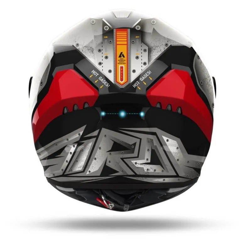 Kask integralny AIROH CONNOR BOT GLOSS szary czerwony czarny niebieski