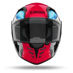 Kask integralny AIROH CONNOR BOT GLOSS szary czerwony czarny niebieski