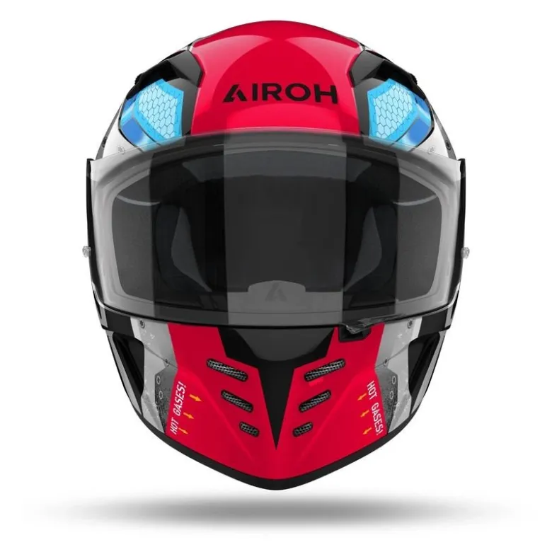 Kask integralny AIROH CONNOR BOT GLOSS szary czerwony czarny niebieski