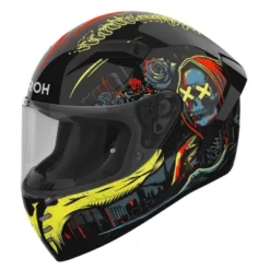 Kask integralny AIROH CONNOR DOUBLE FACE GLOSS czarny czerwony żółty