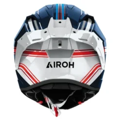 Kask integralny AIROH GP800 HURRICANE GLOSS biały niebieski czerwony