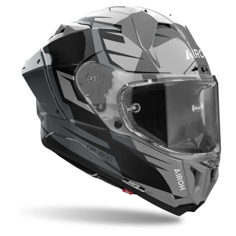 Kask integralny AIROH GP800 MASTER METALLIC GLOSS szary czarny