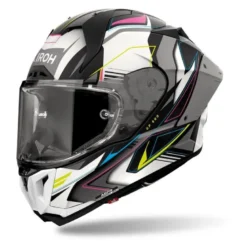 Kask integralny AIROH GP800 MUST MULTICOLOR MATT biały szary żółty fluo różowy niebieski czarny