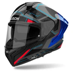 Kask integralny AIROH MATRYX ROCKET BLUE/RED GLOSS niebieski czerwony szary czarny