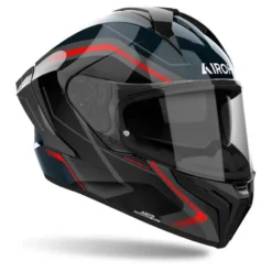Kask integralny AIROH MATRYX WIDE RED GLOSS czerwony szary czarny