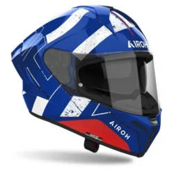 Kask integralny AIROH MATRYX SCOPE BLUE/RED GLOSS niebieski czerwony biały