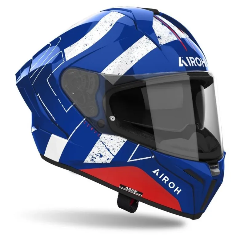 Kask integralny AIROH MATRYX SCOPE BLUE/RED GLOSS niebieski czerwony biały