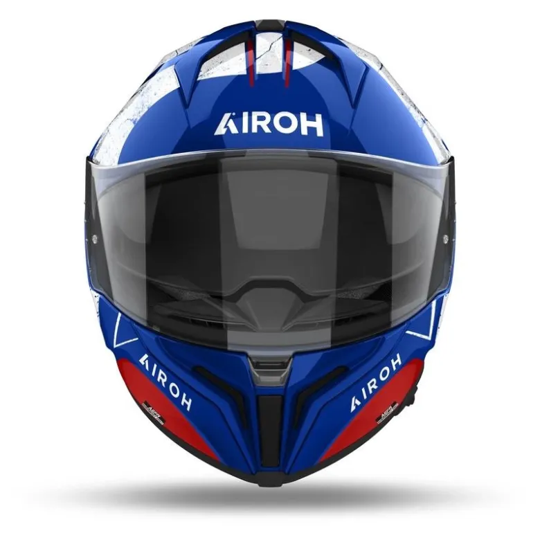 Kask integralny AIROH MATRYX SCOPE BLUE/RED GLOSS niebieski czerwony biały