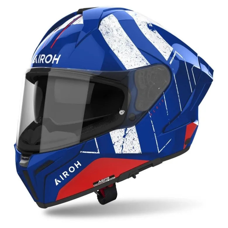 Kask integralny AIROH MATRYX SCOPE BLUE/RED GLOSS niebieski czerwony biały