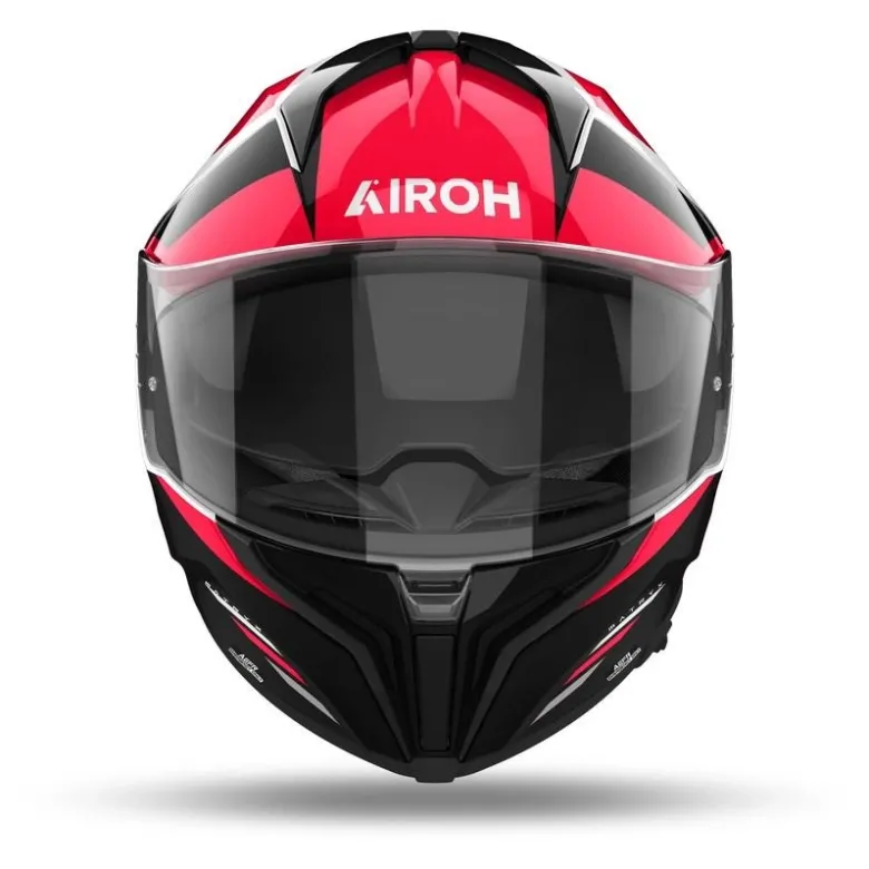 Kask integralny AIROH MATRYX THRON RED GLOSS czerwony biały czarny