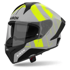 Kask integralny AIROH MATRYX SCOPE YELLOW MATT szary żółty fluo czarny