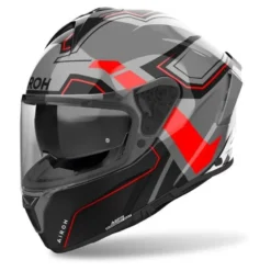 Kask integralny AIROH SPARK 2 DART RED GLOSS czerwony szary czarny